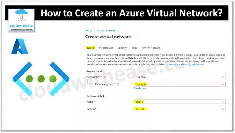 How to Create Azure Virtual Network (VNet)? - Cloudwithease